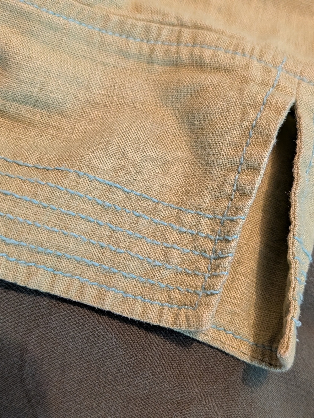 Ruby Rd. Light Green Button-Front Linen Shirt - Picture 6 of 7